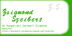 zsigmond szeibert business card